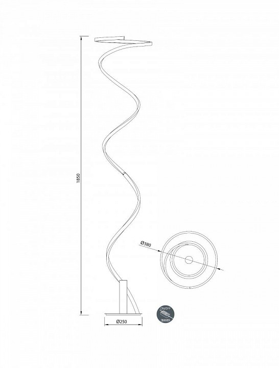 Торшер mantra helix 6101