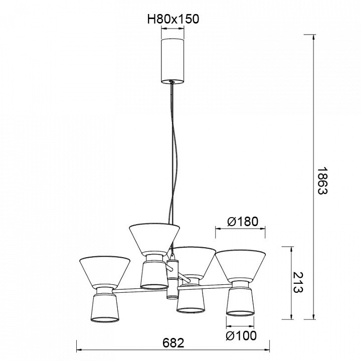 Подвесная люстра mantra new york 9219
