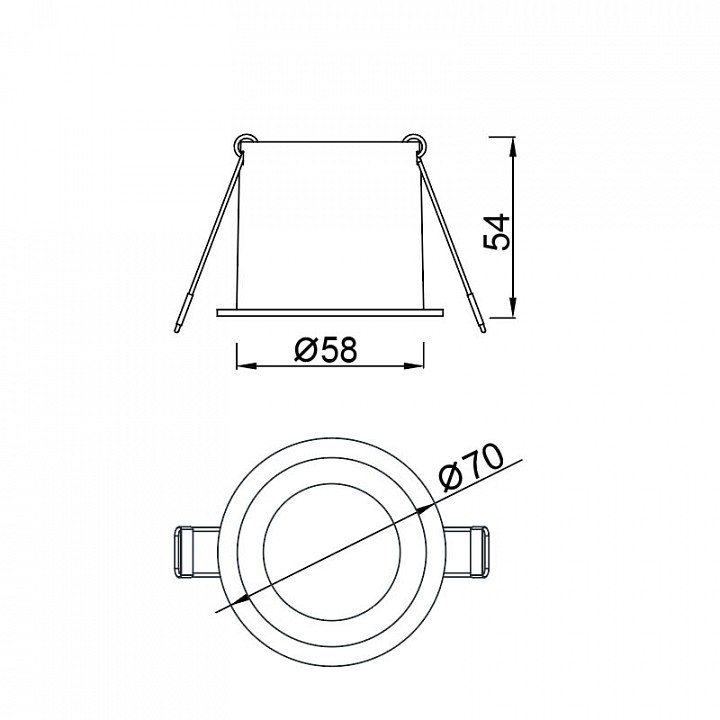 Встраиваемый светильник mantra malt 9233