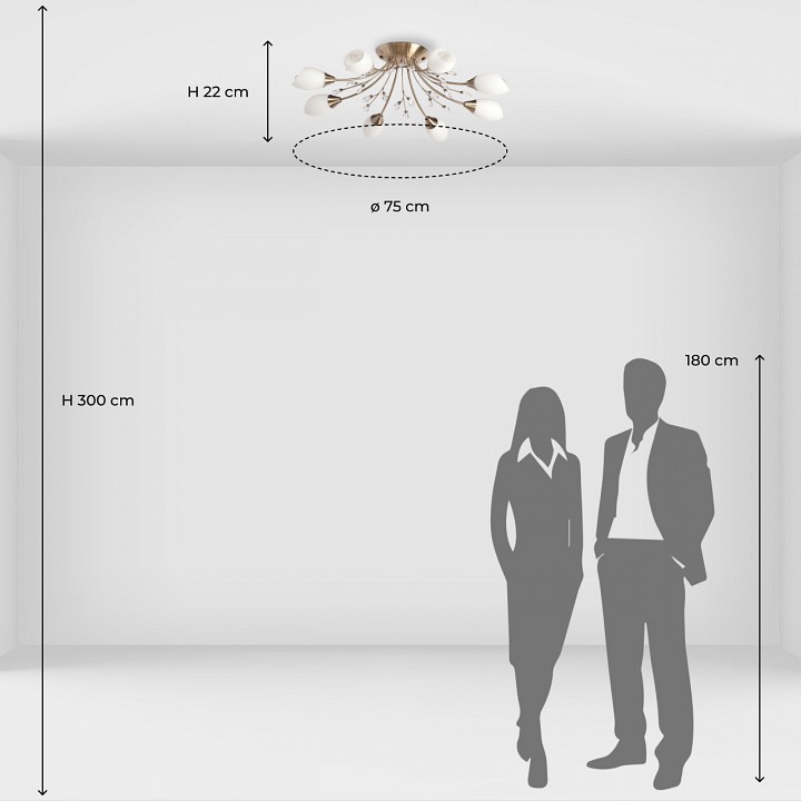 Потолочная люстра mw-light нежность 7 356015308