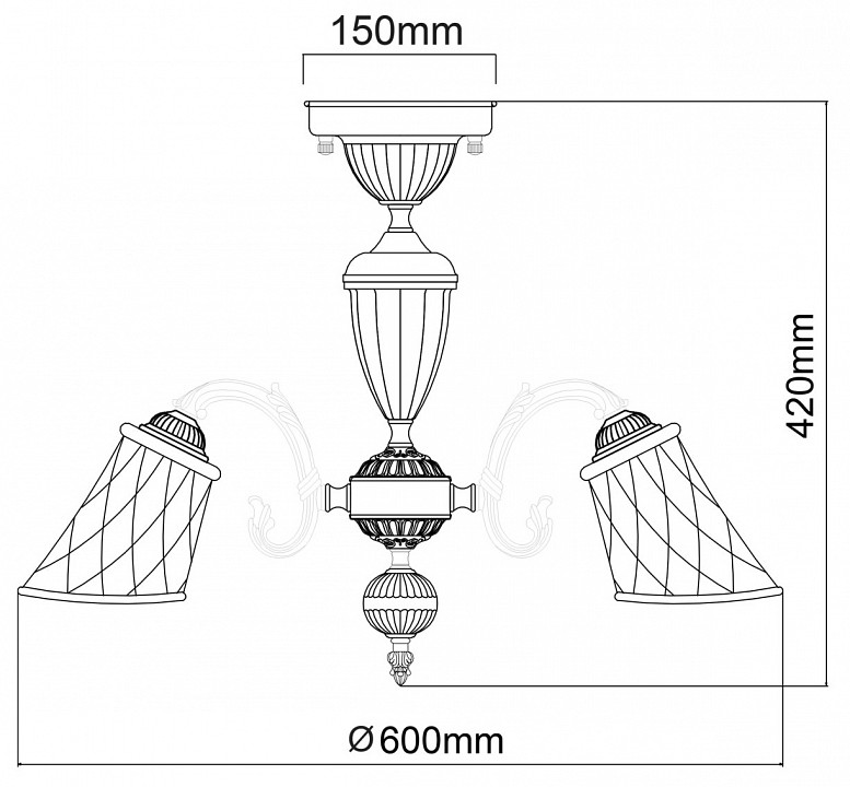 Люстра на штанге mw-light ариадна 32 450019105
