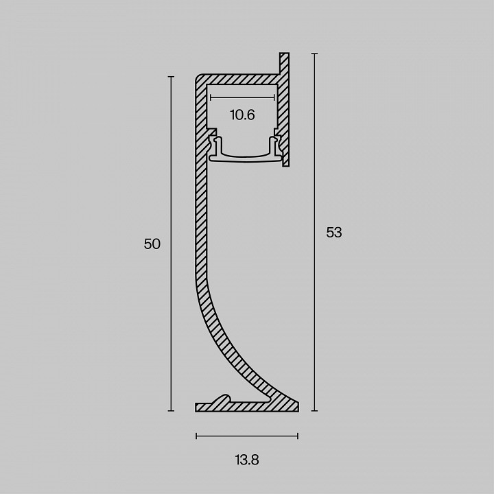 Короб для плинтусов maytoni  alm-5314-s-2m