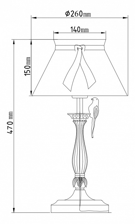 Настольная лампа декоративная maytoni bird arm013-11-w