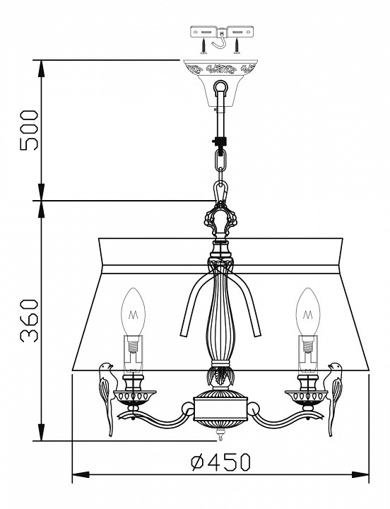 Подвесной светильник maytoni bird arm013-33-w