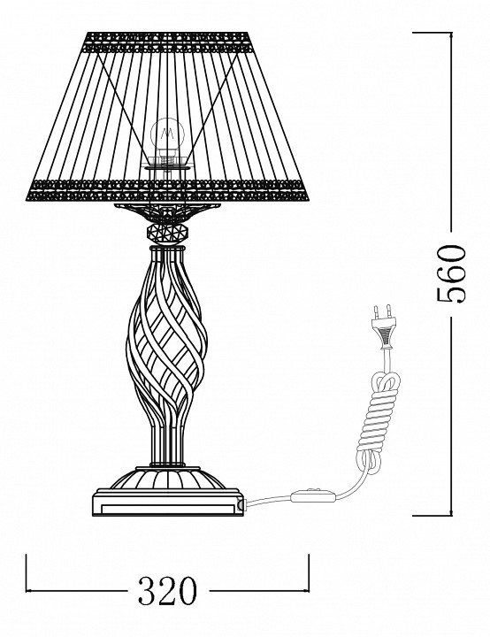 Настольная лампа декоративная maytoni grace arm247-00-g