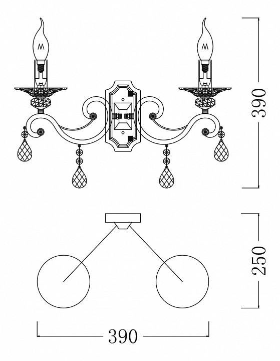Бра maytoni grace arm247-02-g