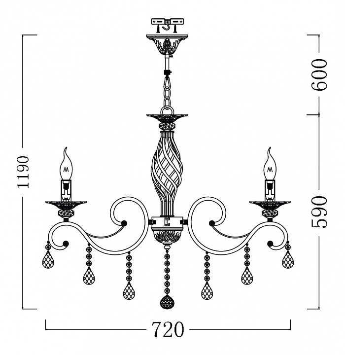 Подвесная люстра maytoni grace arm247-08-g
