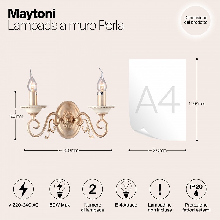 Бра maytoni perla arm337-02-r
