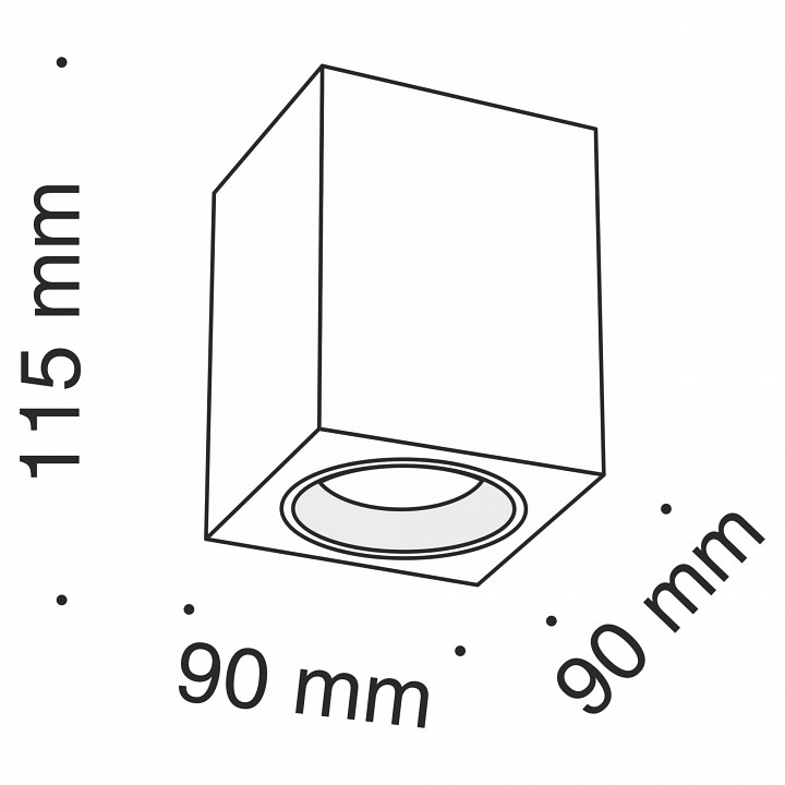 Накладной светильник maytoni slim c013cl-01b