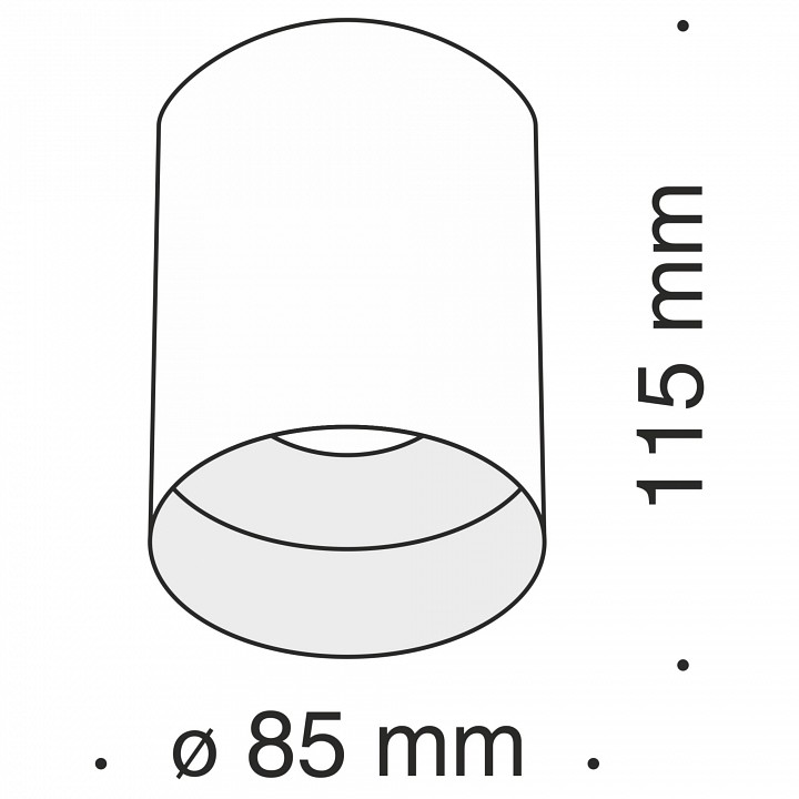 Накладной светильник maytoni slim c014cl-01b