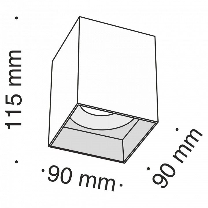 Накладной светильник maytoni slim c015cl-01b