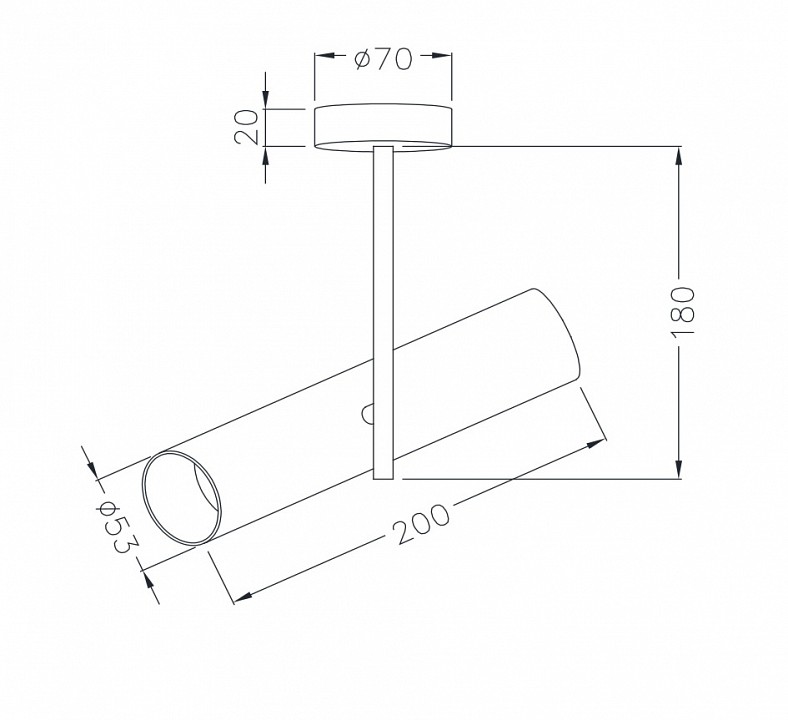 Светильник на штанге maytoni elti c020cl-01w
