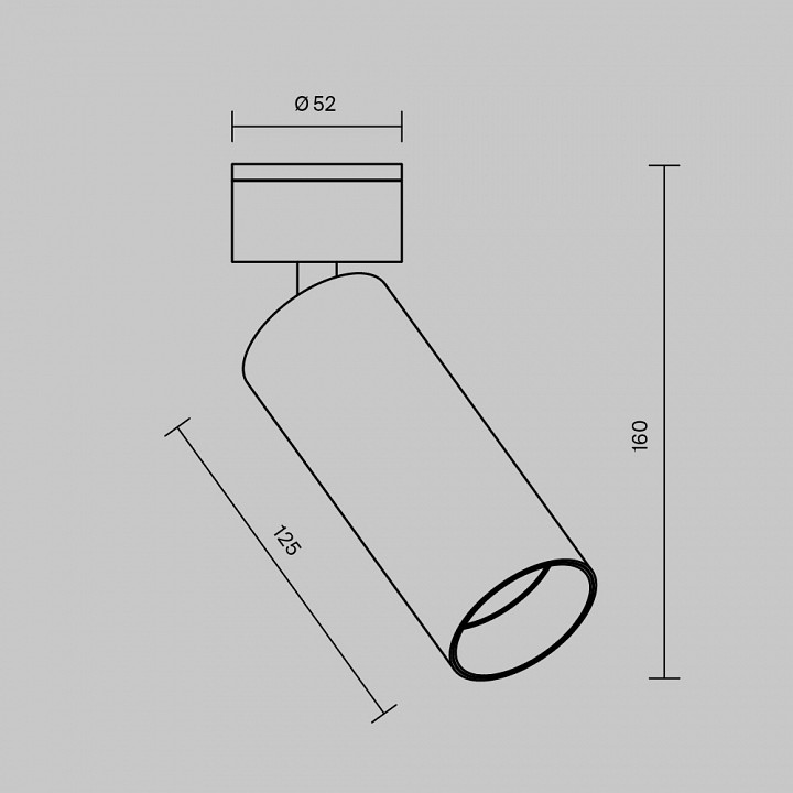 Светильник на штанге maytoni focus led c055cl-l12w2.7k-w-w