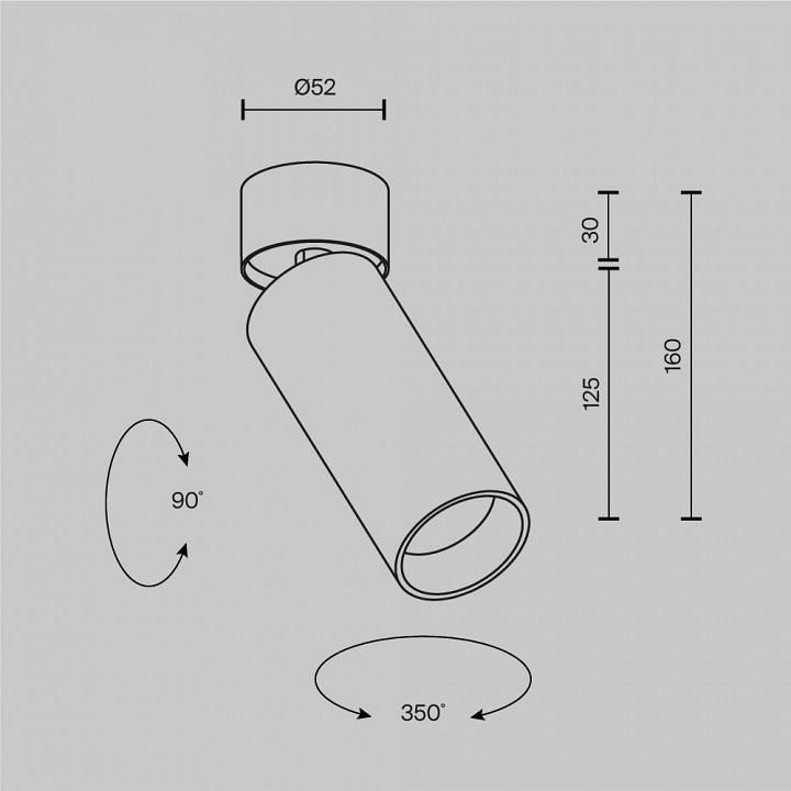 Светильник на штанге maytoni technical focus led c055cl-l12w3k-ss-b