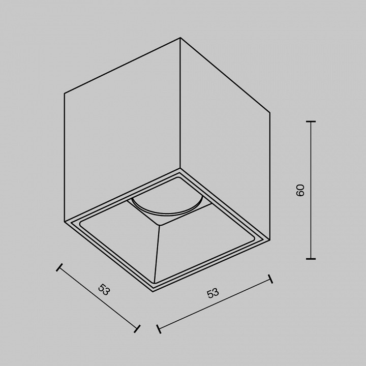 Накладной светильник maytoni alfa led c064cl-5w4k-sq-wb