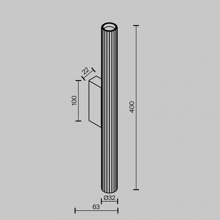 Накладной светильник maytoni calipso c082wl-12w2.7k-bs