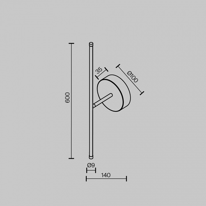 Бра maytoni technical elegant c084wl-l7bs2.7k
