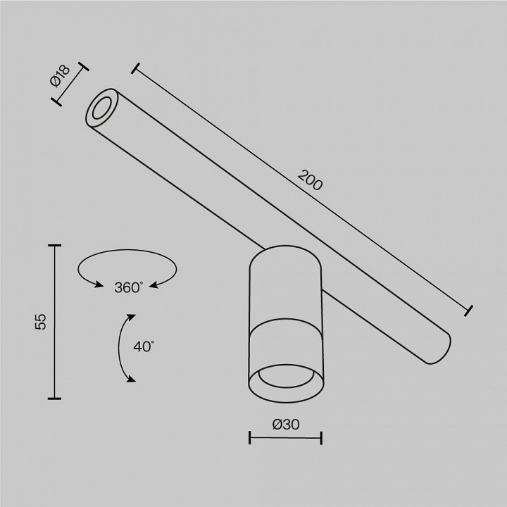 Модульный светильник maytoni focus led c103cl-5w3-6k-b