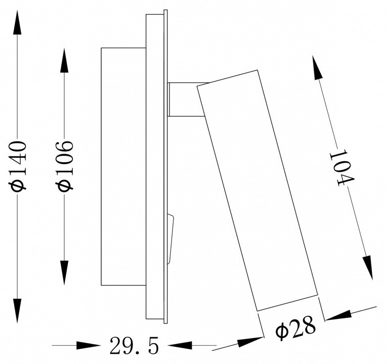 Бра maytoni technical ios 176 c176-wl-01-6w-mg