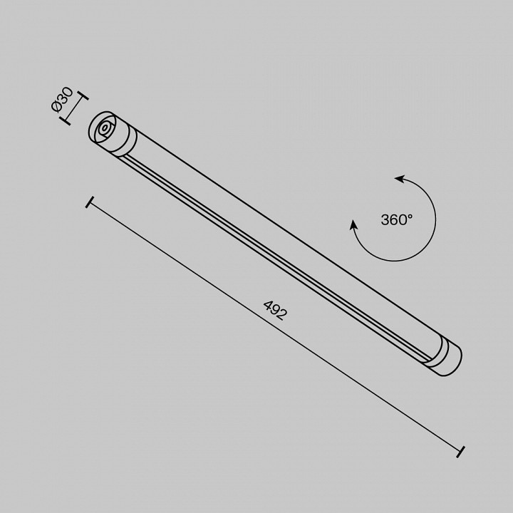 Трек подвесной maytoni  ca012-trx-500-b