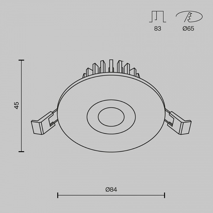 Встраиваемый светильник maytoni zen dl038-2-l7w