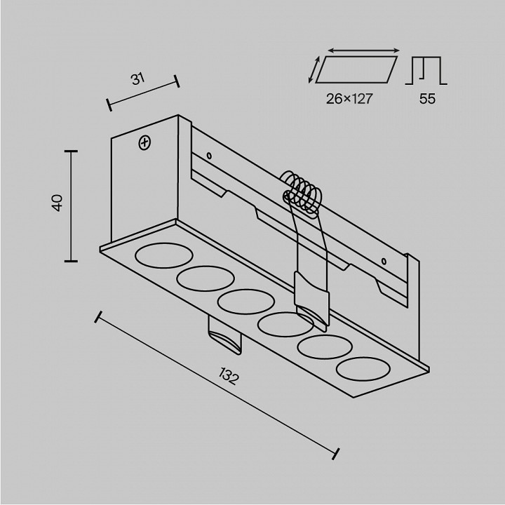 Встраиваемый светильник maytoni points dl065-12w3-6k-b