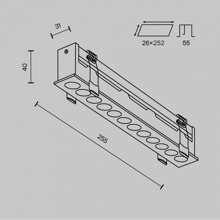 Встраиваемый светильник maytoni points dl065-20w3-6k-b