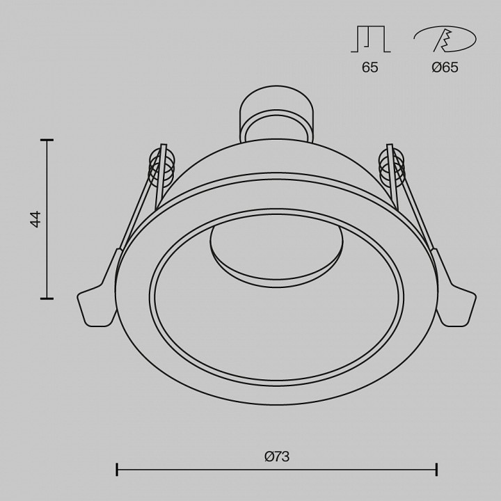 Встраиваемый светильник maytoni technical share dl126-gu10-wmg