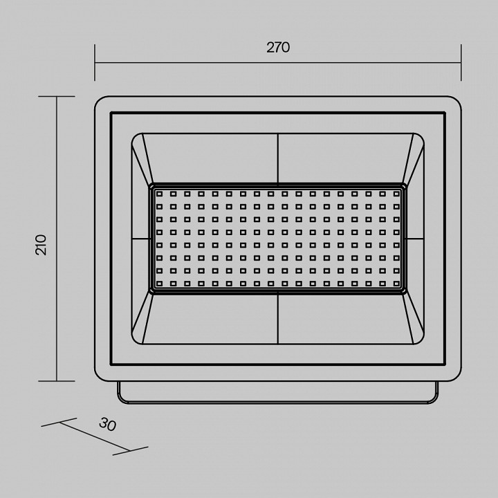 Настенно-потолочный прожектор maytoni flood fl001-l100b6k