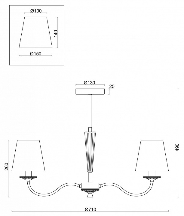 Люстра на штанге freya osborn fr2027pl-05n