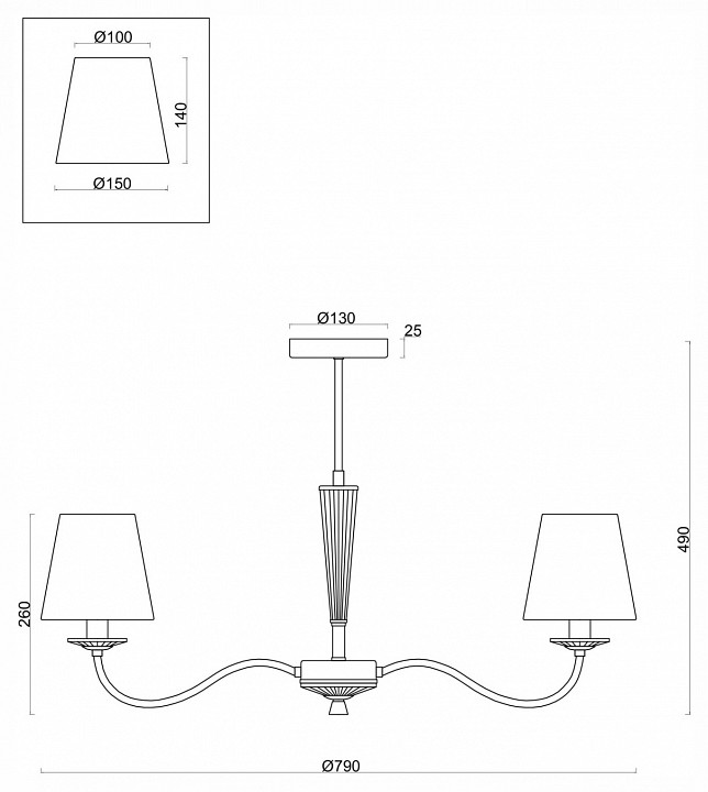 Люстра на штанге freya osborn fr2027pl-07bs