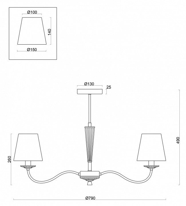 Подвесная люстра freya osborn fr2027pl-07n