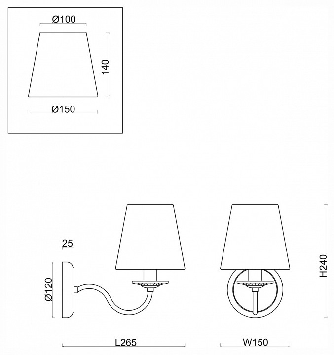 Бра freya osborn fr2027wl-01n