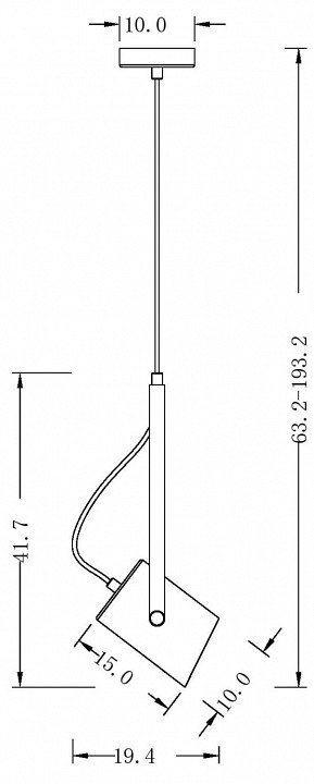 Подвесной светильник freya elori fr4004pl-01wb