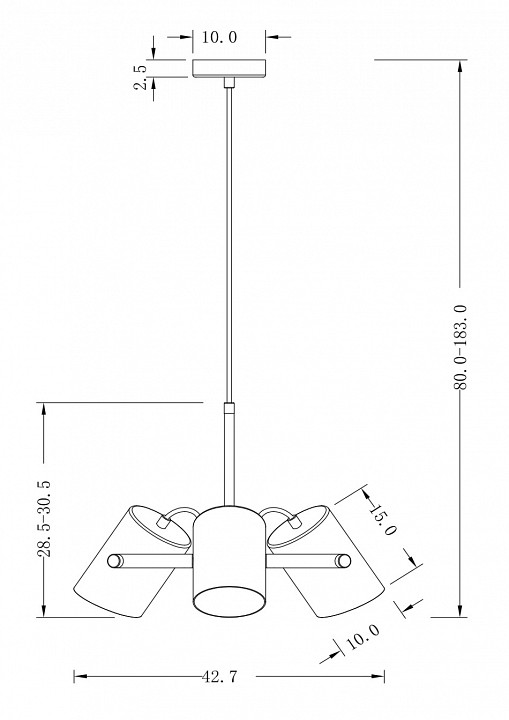 Подвесной светильник freya elori fr4004pl-03wb
