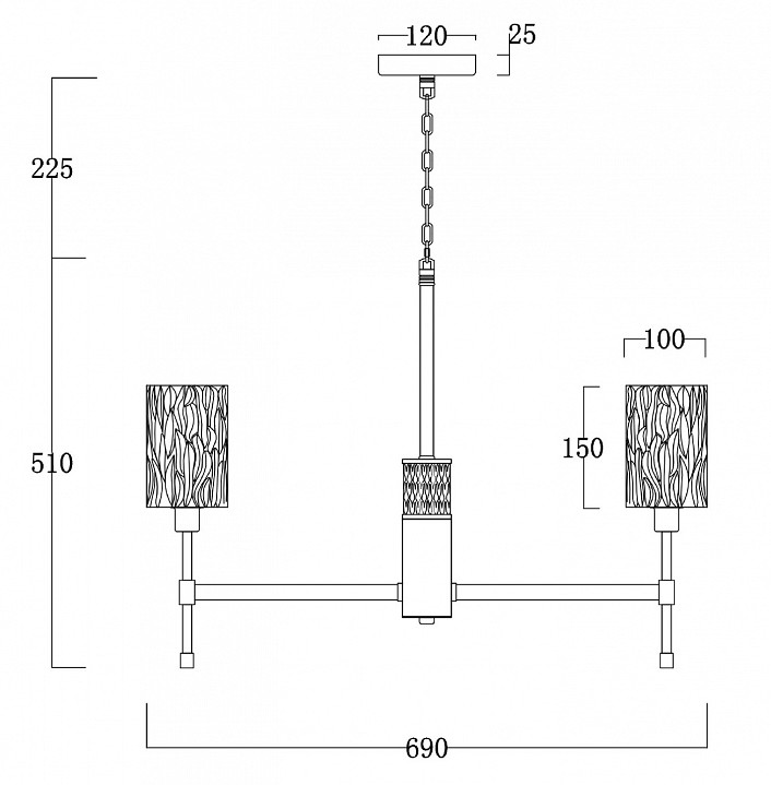 Подвесная люстра freya elsa fr5133pl-06ch