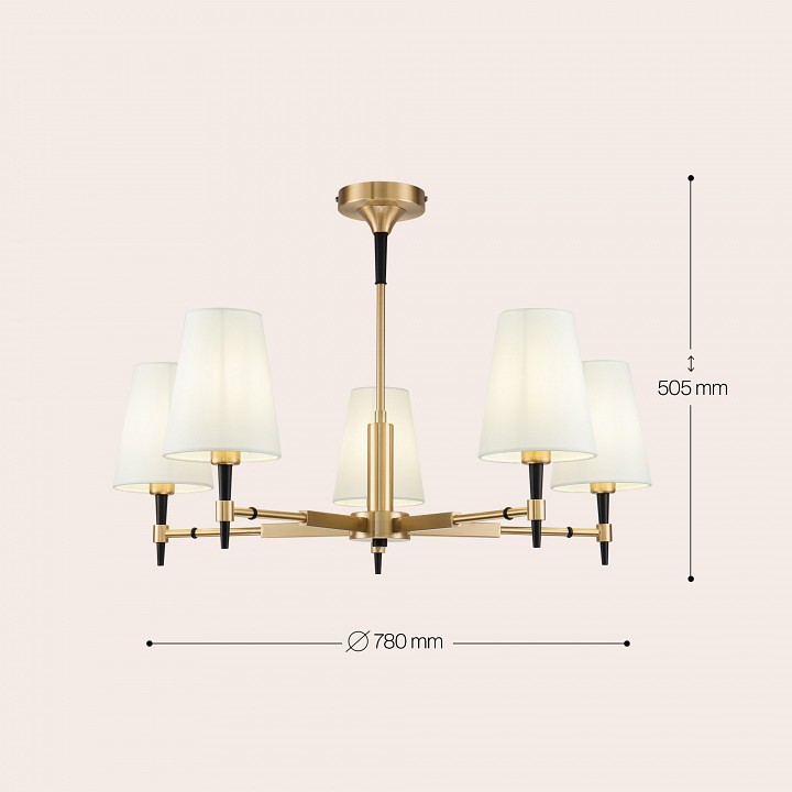 Люстра на штанге maytoni zaragoza h001cl-05bs