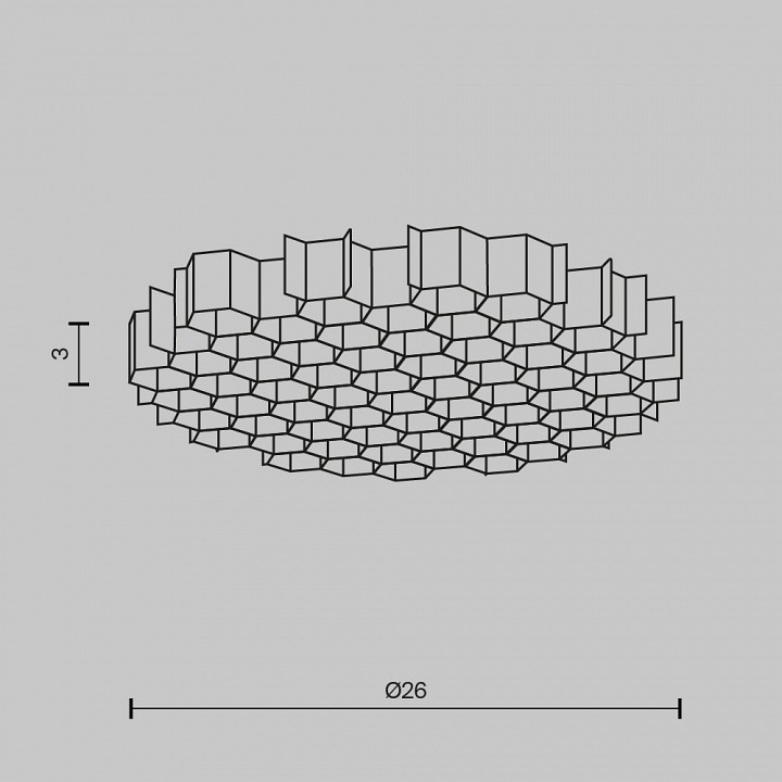 Сотовый фильтр maytoni wise honeycomb-d26