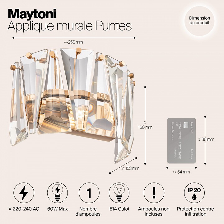 Бра maytoni puntes mod043wl-01g