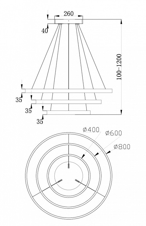 Подвесной светильник maytoni rim mod058pl-l100w4k