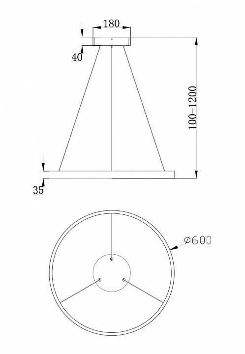 Подвесной светильник maytoni rim mod058pl-l32w4k