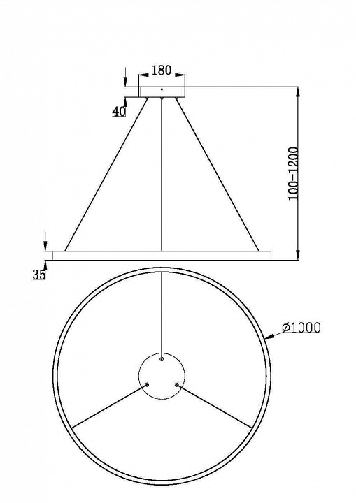Подвесной светильник maytoni rim mod058pl-l54bk