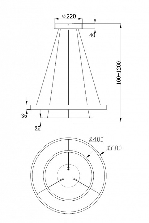 Подвесной светильник maytoni rim mod058pl-l55w4k