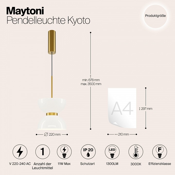 Подвесной светильник maytoni kyoto mod178pl-l11g3k