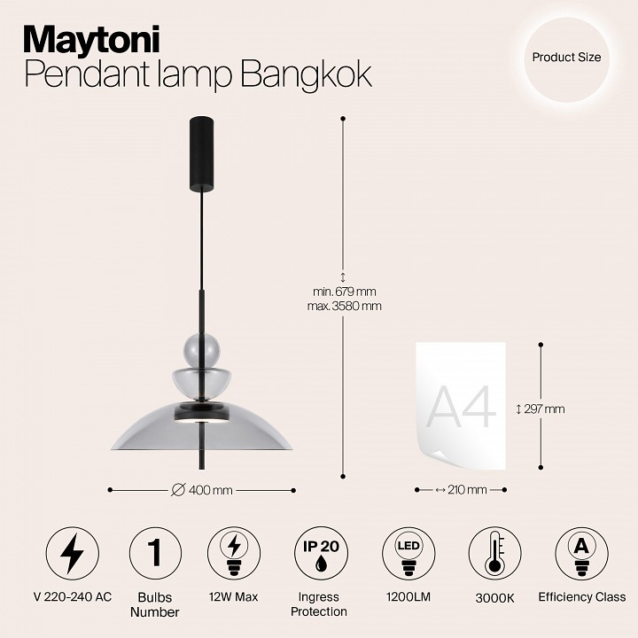 Подвесной светильник maytoni bangkok mod185pl-l11b3k3