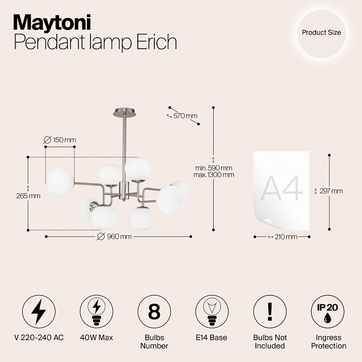Люстра на штанге maytoni erich mod221-pl-08-n