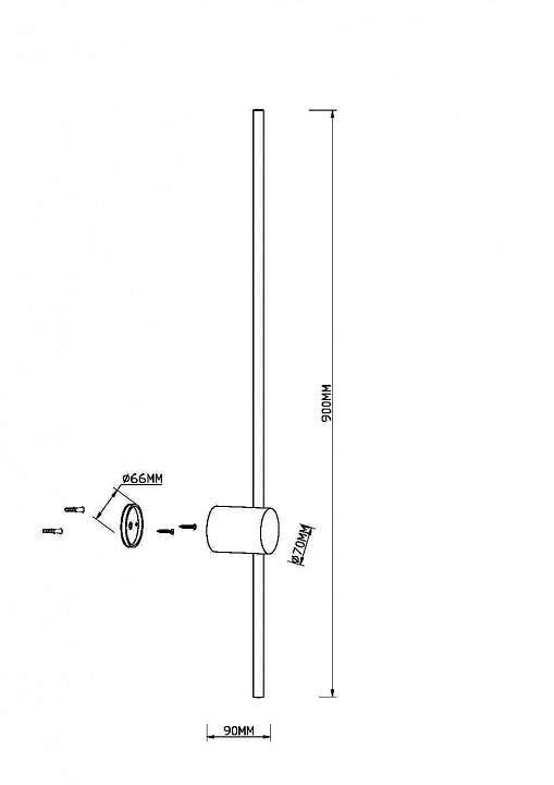 Бра maytoni light stick mod237wl-l11bs3k