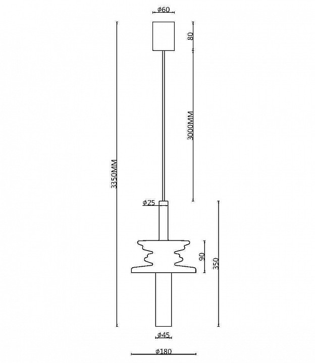 Подвесной светильник maytoni sound wave mod255pl-01b2