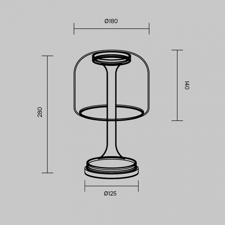 Настольная лампа декоративная maytoni spirito mod286tl-l8g3k