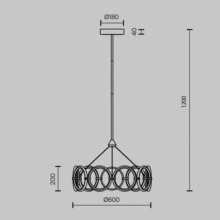Светильник на штанге maytoni link mod357pl-l40bs3k